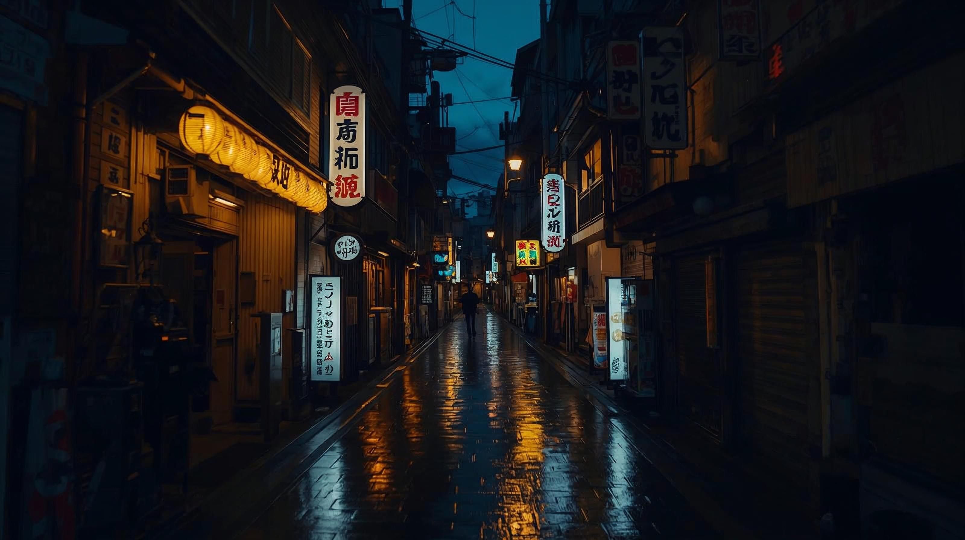 Tokyo street at night